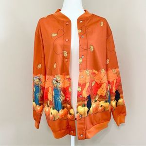 Vintage (M/L) Thanksgiving Graphic Pumpkin Oversize Shirt Jacket